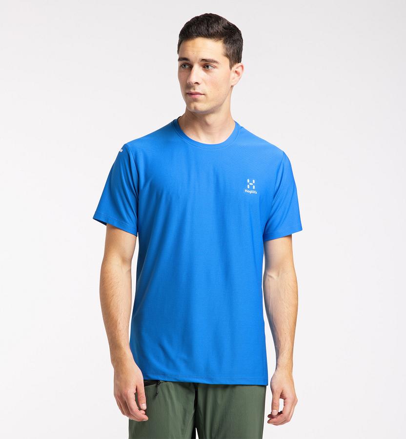 Haglöfs L.I.M Tech T-Shirt Blue For Mens XNYUZ7365 Australia